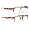 Auffällige ELLE Panto-Lesebrille EL15940 mit Leo-Muster in verschiedenen Stärken
