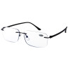 Schlichte Randlose-Fertiglesebrille Reinhold mit Blaulichtfilter in Schwarz + 1,50 dpt