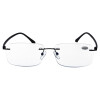 Schlichte Randlose-Fertiglesebrille Reinhold mit Blaulichtfilter in Schwarz + 1,50 dpt