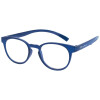 Moderne Lesebrille MNR1 aus hochwertigem Kunststoff mit Federscharnier und praktischer Nackenhalterfunktion Blau +2,50 dpt