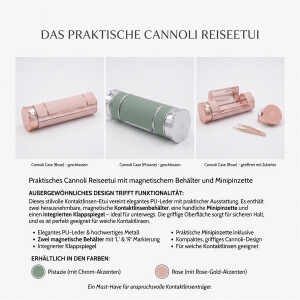 Praktisches Cannoli Reiseetui mit magnetischem...