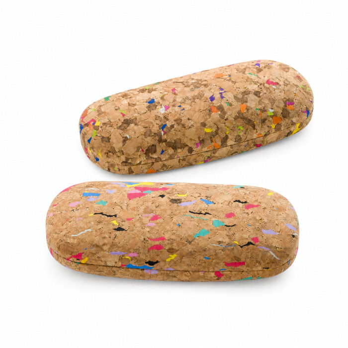 Stilvolles Hartschalenetui mit Kork-Bezug aus recyceltem Material in zwei Farben