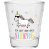 Robustes Sheepworld Schnapsglas mit lustigem Spruch "Ich seh nur noch Sterne"