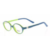 Sportliche Kinder Brillenfassung BRAUNWARTH 52 - 703108 in Neongrün- Blau mit 180° Scharnier