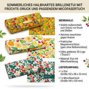 Sommerliches Halbhartes Brillenetui mit...