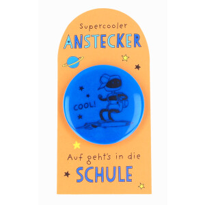 Cooler SHEEPWORLD Roboter-Anstecker in leuchtendem Neon-Blau