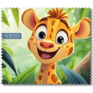 Niedliches Microfasertuch mit tierischen Motiv15 x 18 cm...