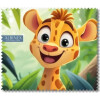 Niedliches Microfasertuch mit tierischen Motiv 15 x 18 cm - Giraffe