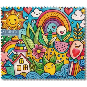 Niedliches buntes Microfasertuch mit tierischen Motiv 15...