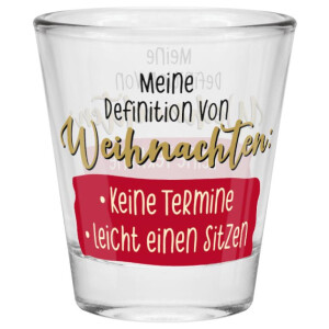 GRUSS & CO Schnapsglas-Set Motiv "Weihnachtsstress" Geschenkset bestehend aus 2 Schnapsgläsern