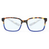 Blaulichtfilter-Lesebrille MNR2 aus stabilem Kunststoff mit Federscharnier und praktischer Nackenhalterfunktion Havanna-Blau +3,50 dpt