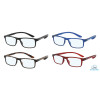 Stabile Kunststoff-Lesebrille MNR3 mit Blaulichtfilter und Federscharnier inkl. praktischer Nackenhalterfunktion