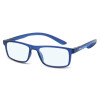 Stabile Kunststoff-Lesebrille MNR3 mit Blaulichtfilter und Federscharnier inkl. praktischer Nackenhalterfunktion Blau +2,00 dpt
