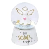 Gruss & CO Traumkugel mit Motiv Engel | Kugel aus Glas, Polyresin, Weiß, Höhe 6,5 cm, Motivdruck Dein Schutzengel | Geschenk Kommunion, Konfirmation, Weihnachten | 46636