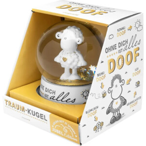 Funkelnde Traumkugel »Ohne Dich ist alles doof.« mit Goldglitter von Sheepworld