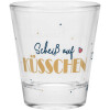 Robustes Sheepworld Schnapsglas mit lustigem Spruch "Guten Freunden gibt man einen Schnaps"