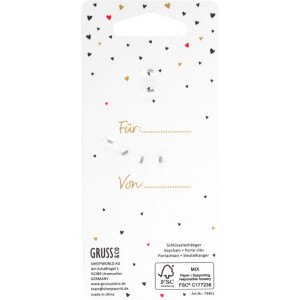 GRUSS & CO Schlüsselanhänger "Schatz" mit goldenem Schriftzug