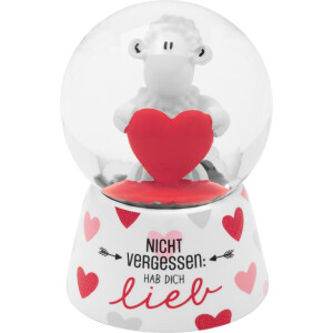 Sheepworld Schneekugel mit Motiv "Hab Dich lieb"