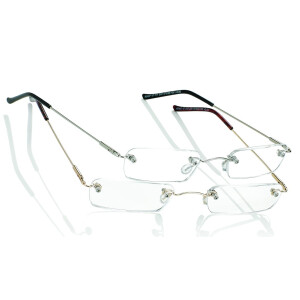 Schmale, randlose Lesebrille "POCKET" in zwei...
