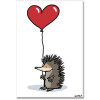 Kühlschrankmagnet "Igel mit Herz" – Motivmagnet 78 x 54 mm