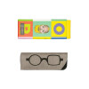 Ausgefallene schwarze Designer-Lesebrille Andy mit asymmetrischem Akzent + 2,50 dpt