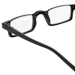 Markante schwarze Look-Over-Lesebrille Bridge Square Tower mit eckigen Gläsern