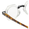 Moderne Design-Lesebrille Yessi in transparenter Optik mit auffälligen Bügeln