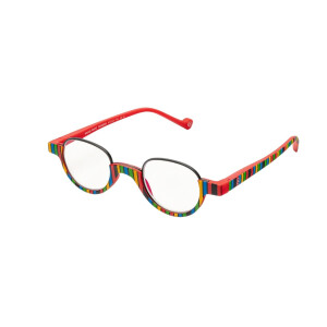 Ausdrucksstarke Look-Over-Lesebrille Bridge Panto Rainbow...