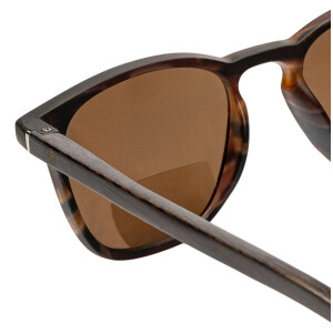 Zeitlose Bifokal Lese-Sonnenbrille Panda Sun Yin in dunklem Bambus-Ton