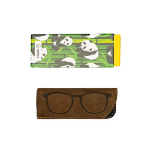 Zeitlose Bifokal Lese-Sonnenbrille Panda Sun Yin in dunklem Bambus-Ton