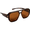 Polarisierende Überbrille / Sonnenbrille in Havanna Glänzend mit 100 % UV-Schutz