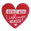 Kühlschrankmagnet -Sheepworld "Du bist mein LieblingsMensch – Herzform-Magnet  in rot