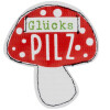 Kühlschrankmagnet -Sheepworld "Glückspilz"– Pilzform 5,8 x 6,5cm in rot/weiß