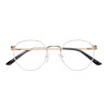Filigrane Lesebrille /-hilfe BEVERLY mit Einsteckbeutel in Weiß-Gold +1,50 dpt