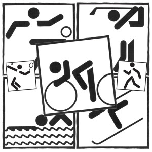 Design Microfasertuch mit dynamischen Sportmotiven 20 x 20cm