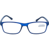 Zeitlose Kunststoffbrille mit selbsttönenden, entspiegelten Gläsern Blau +1,00 dpt