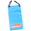 Brillenbeutel/Steck-Etui  mit Scout-Logo und Kordelzug in Blau