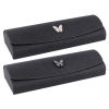 Brillenetui BUTTERFLY Schwarz – Halbhartes Etui mit Schmetterling-Applikation