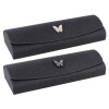 Brillenetui BUTTERFLY Schwarz – Halbhartes Etui mit Schmetterling-Applikation