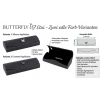 Brillenetui BUTTERFLY Schwarz – Halbhartes Etui mit Schmetterling-Applikation