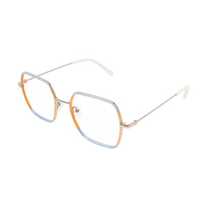 Metallbrille CHLOE in Eisblau-Pfirsich