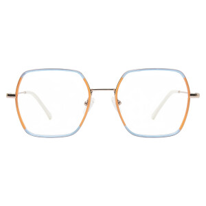 Metallbrille CHLOE in Eisblau-Pfirsich