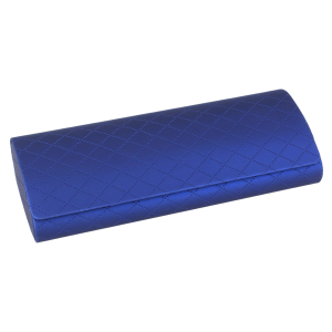 Elegantes Oval-Etui Stefan mit Musterung und tiefem Blau