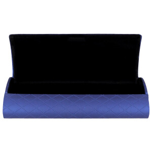 Elegantes Oval-Etui Stefan mit Musterung und tiefem Blau