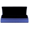 Elegantes Oval-Etui Stefan mit Musterung und tiefem Blau