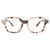 Heyelander LELA – Statement-Vollrandbrille aus Handmade Acetat in Pink-Braun
