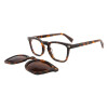 Heyelander - 2-in-1 Brille mit Sonnenclip und Federscharnier in Havanna