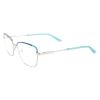 Vollrandbrille in Silber-Blau mit Sonnenclip - Polarisierend