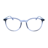 Vollrandbrille in Transparent Grau mit blau verspiegeltem Sonnenclip