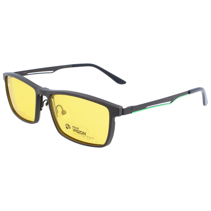 POINT Korrektionsbrille Nylor mit Sonnenclip in Braun und Gelb